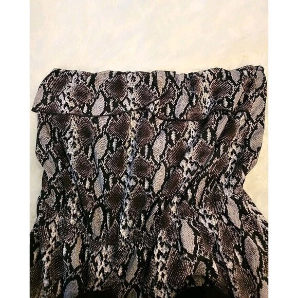 Womens XL Speed Control New York Dress Snake Skin Print EUC Strapless Short - Picture 3 of 9